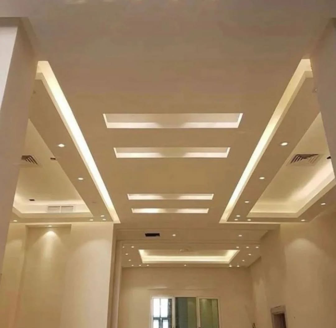 سقف جبس هندسي عصري